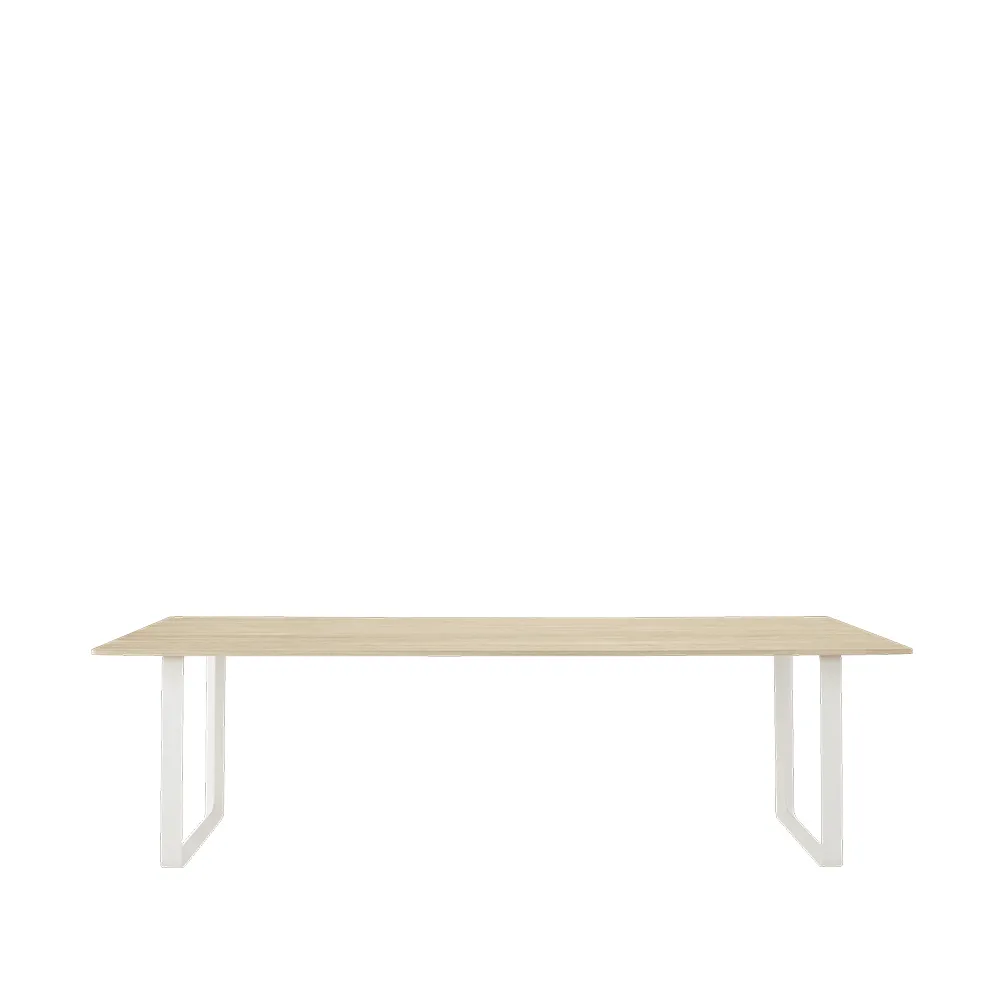 70/70 dining table 255x108 cm, Solid oak-White Muuto