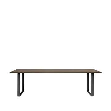 70/70 dining table 255x108 cm - Solid smoked oak-Black - Muuto