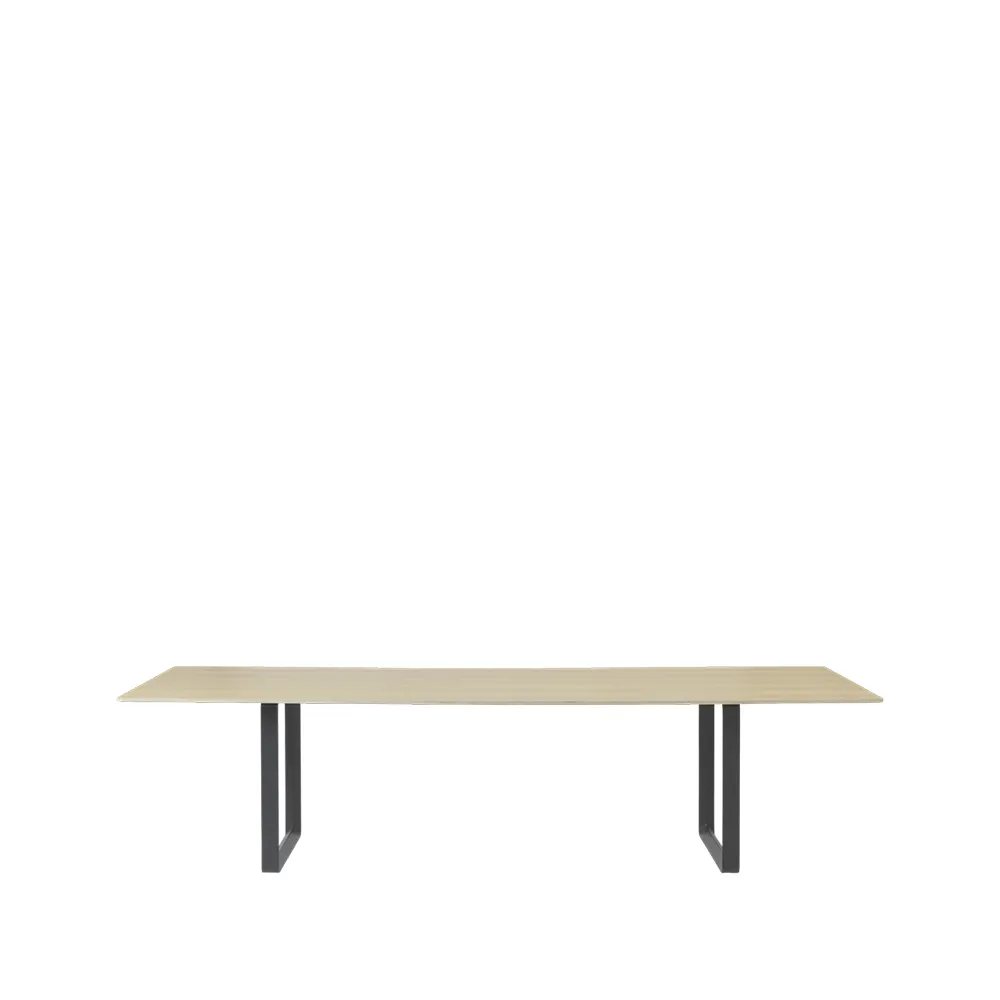 70/70 dining table 295x108 cm, Oak veneer-Plywood-Black Muuto