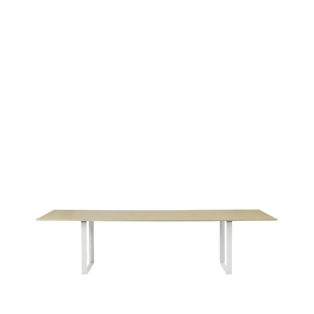 70/70 dining table 295x108 cm, Oak veneer-Plywood-White Muuto