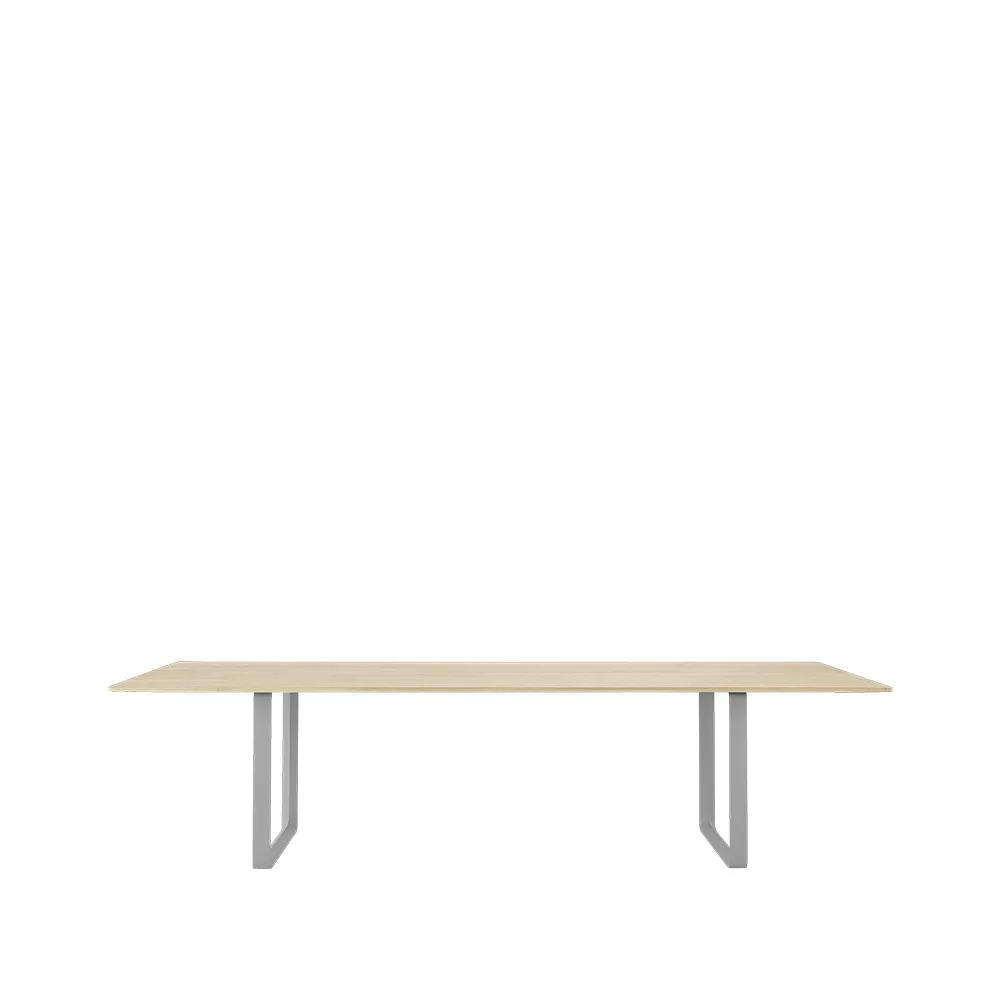 70/70 dining table 295x108 cm, Solid oak-Grey Muuto