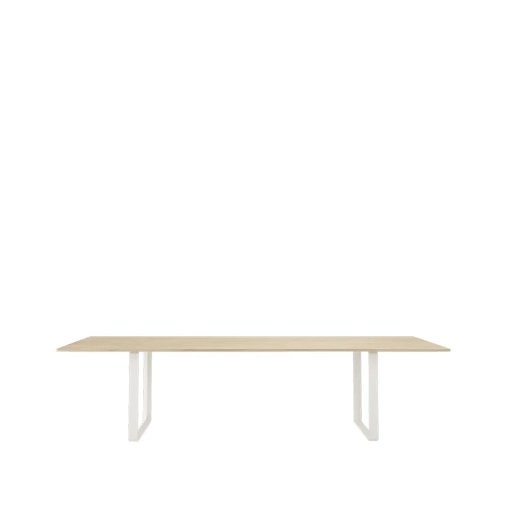 70/70 dining table 295x108 cm, Solid oak-White Muuto