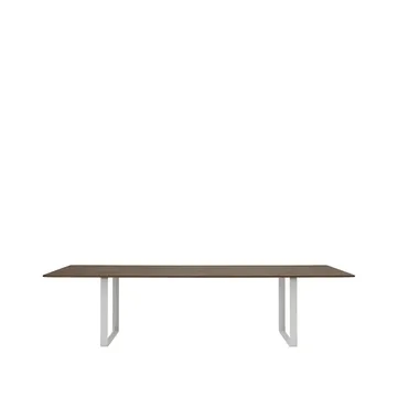 70/70 dining table 295x108 cm - Solid smoked oak-Grey - Muuto