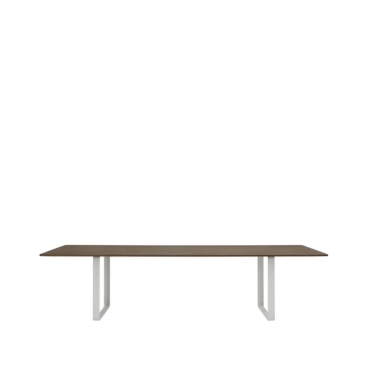 70/70 dining table 295x108 cm - Solid smoked oak-Grey - Muuto