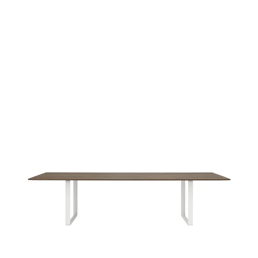 70/70 dining table 295x108 cm, Solid smoked oak-White Muuto
