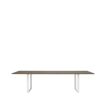 70/70 dining table 295x108 cm - Solid smoked oak-White - Muuto