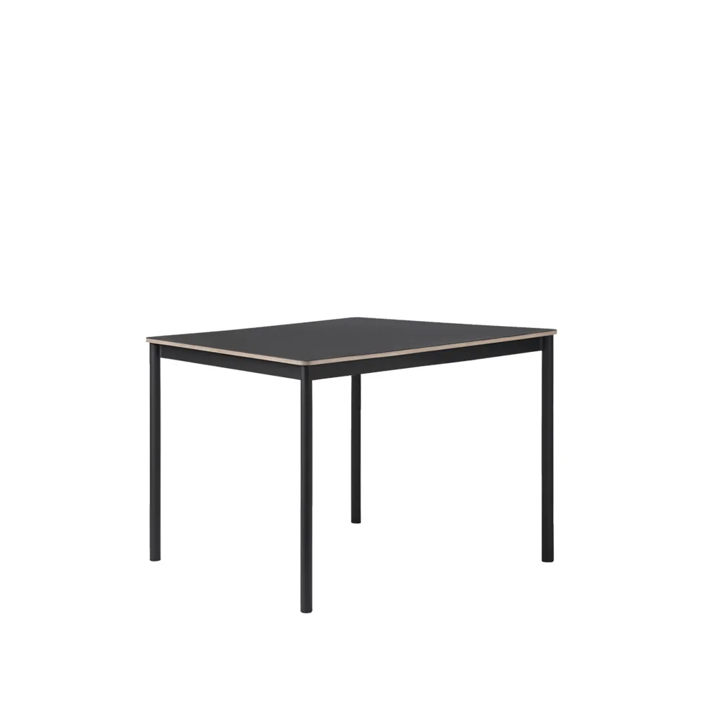Base dining table, Black. plywood edge. 140x80cm Muuto