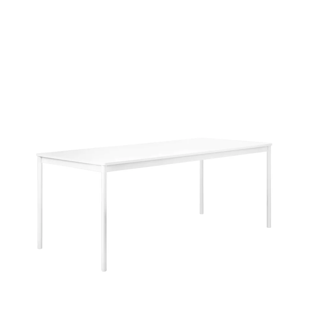 Base dining table, White. abs edge. 190x85cm Muuto