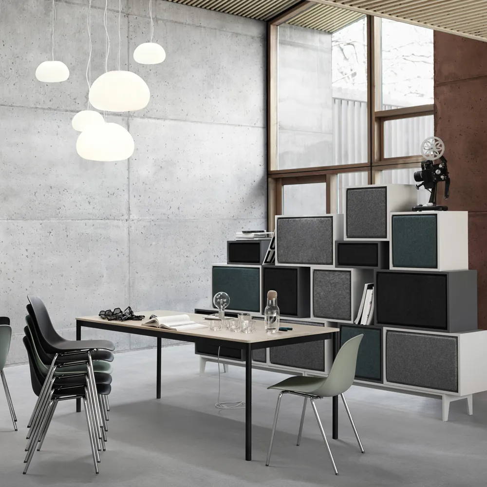 Base dining table, White. abs edge. 190x85cm Muuto