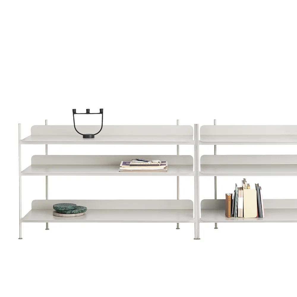 Compile configuration 3 shelving system, Black Muuto