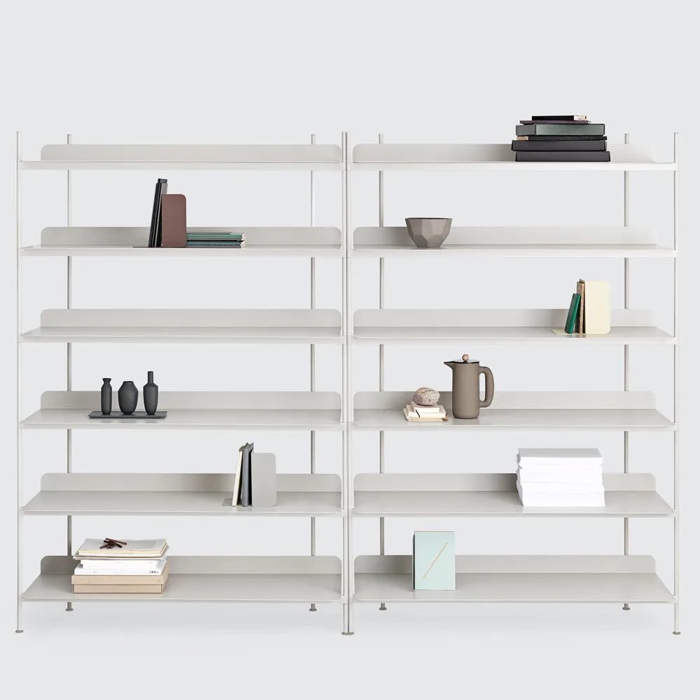 Compile configuration 8 shelving system, Black Muuto