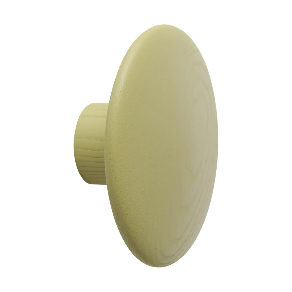 Dots Wood coat hook, Light olive, Ø9 cm Muuto