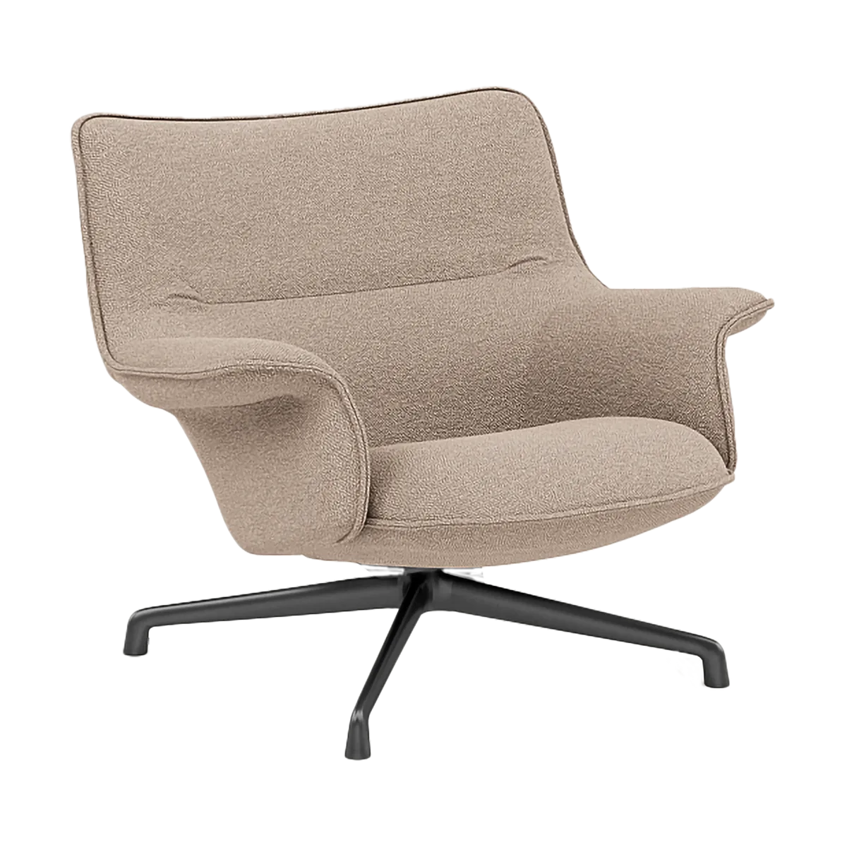 Doze armchair low swivel base, Hearth 6 Anthracite/black Muuto