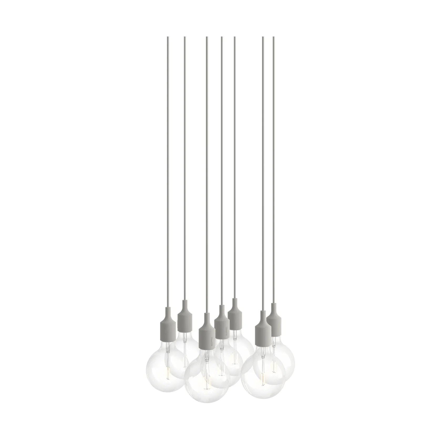 E27 Pendant Cluster 7 pendant, Light grey Muuto