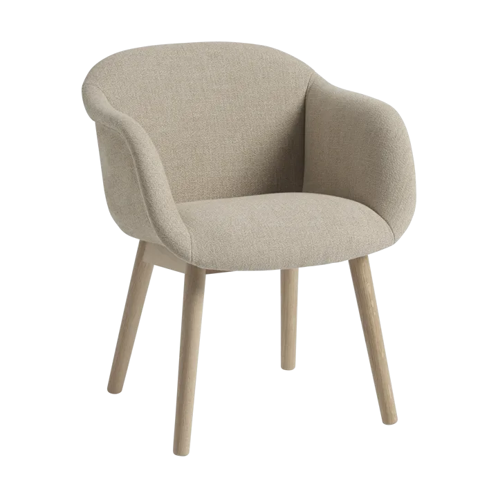 Fiber Soft Armchair with wooden legs - Ecriture 240/Oak - Muuto