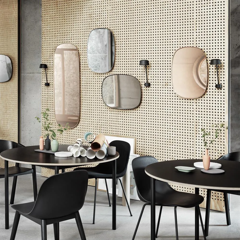 Framed mirror, Grey, 59x44 cm Muuto
