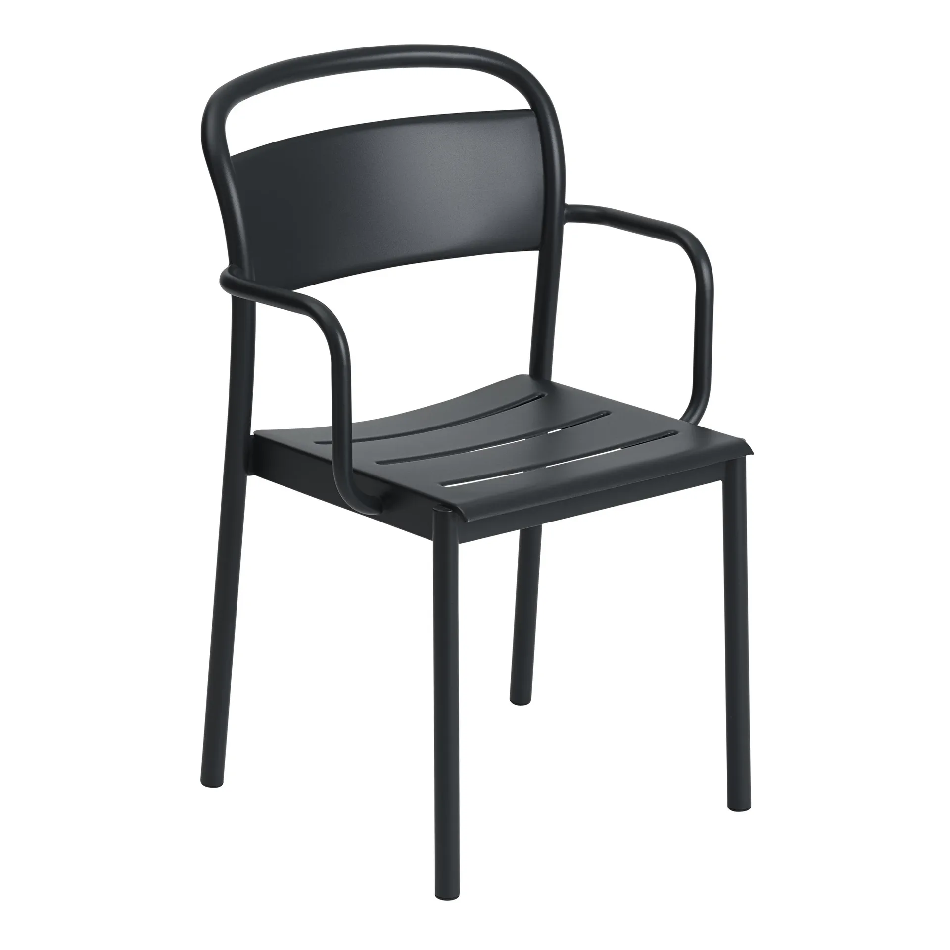 Linear steel armchair, Black Muuto
