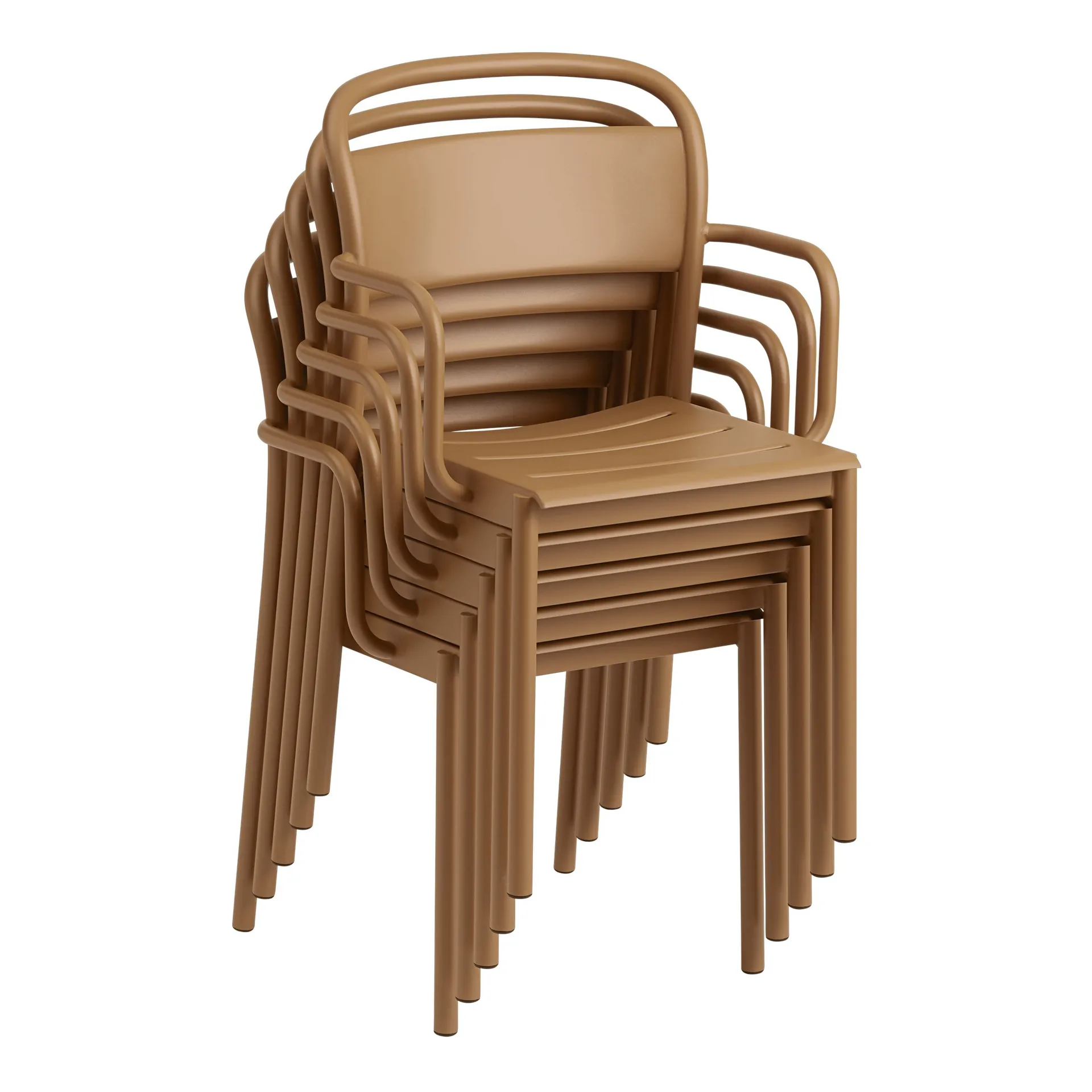 Linear steel armchair, Burnt orange Muuto