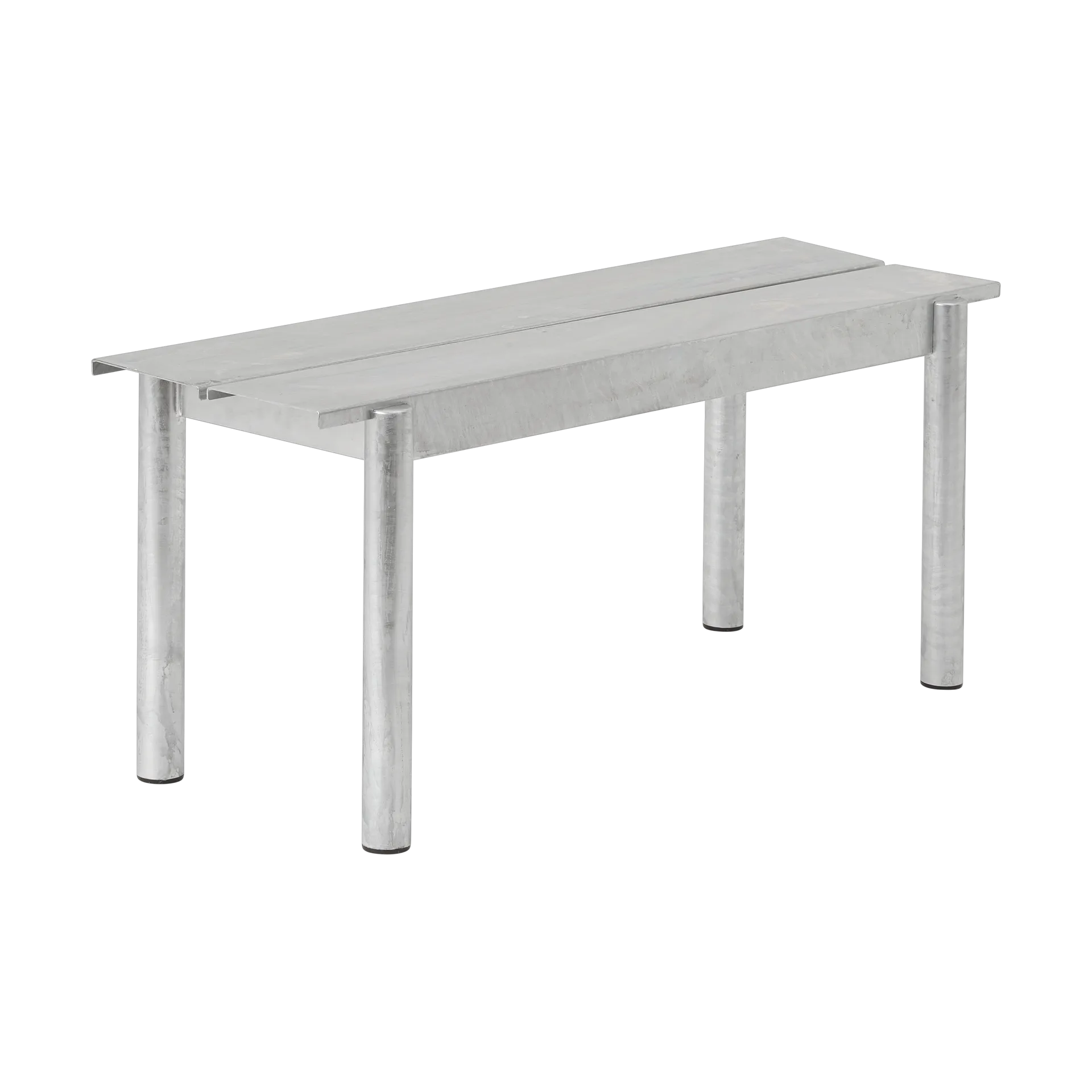 Linear steel bench 110 cm, Warm galvanized steel Muuto