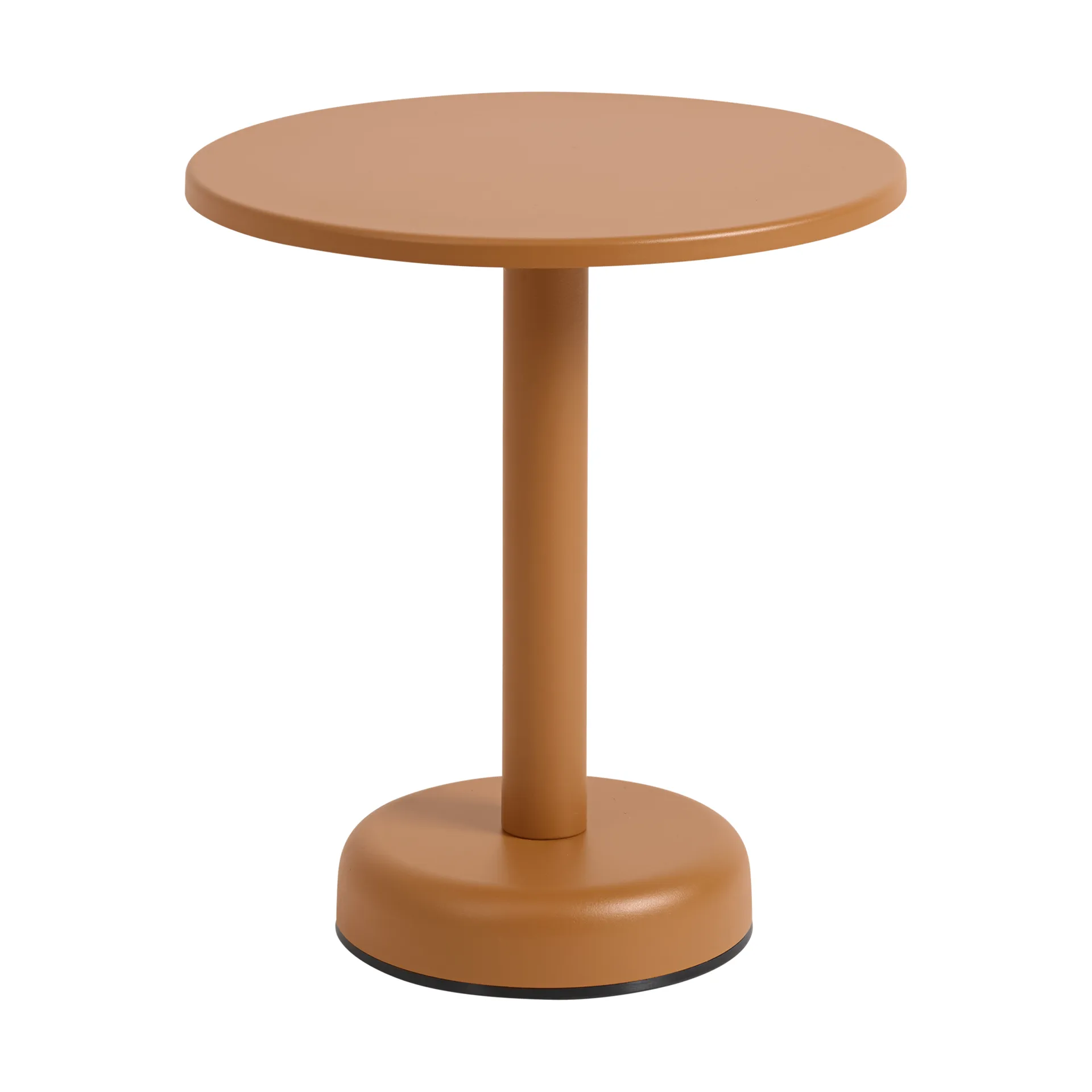 Linear Steel coffee table, Burnt orange, Ø42x47 cm Muuto