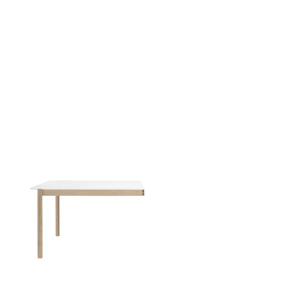 Linear System End Module table, White laminate-oak 142x120 cm Muuto