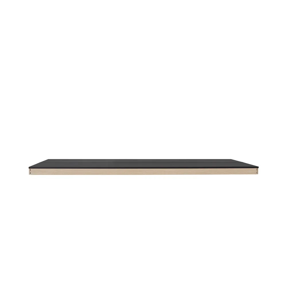 Linear System Middle Module table, Black nanolaminate-black Muuto