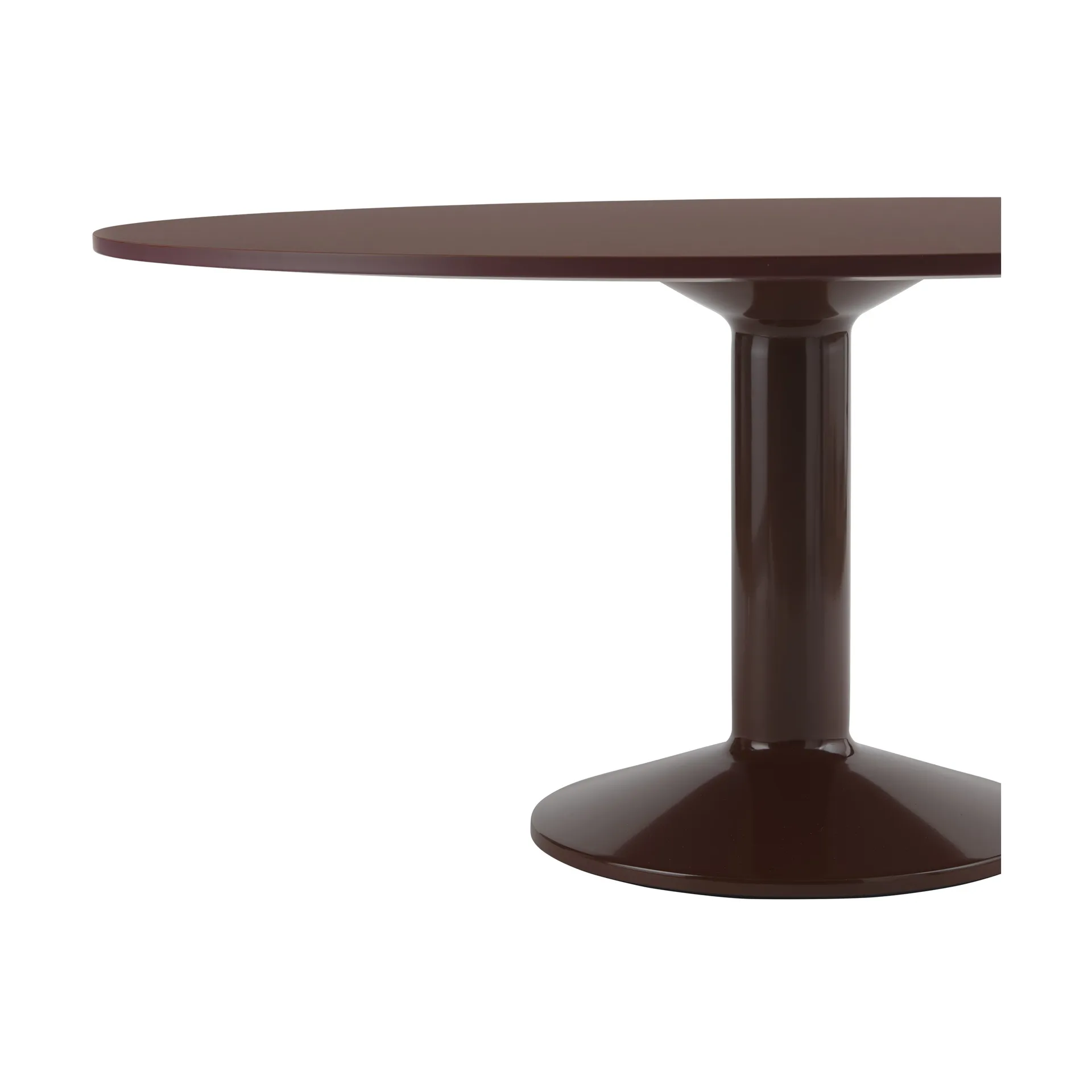 Midst pedestal table, Dark red linoleum-dark red, Ø160 cm Muuto