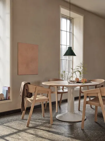 Midst pedestal table - Oiled oak-grey, Ø160 cm - Muuto