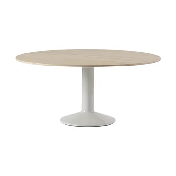 Midst pedestal table - Oiled oak-grey, Ø160 cm - Muuto