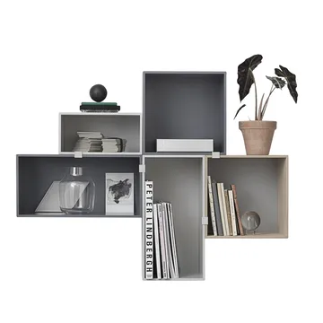 Mini stacked 2.0 storage system, large - grey - Muuto