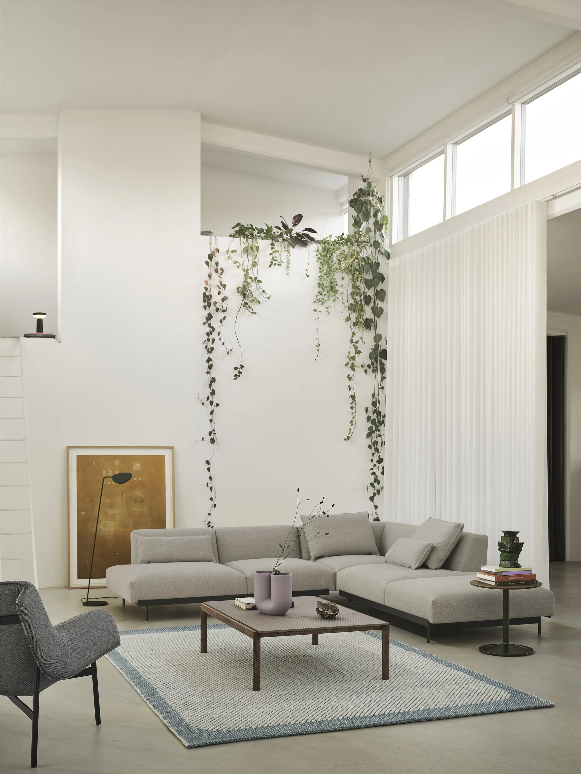 Pebble rug 200x300 cm, Pale blue Muuto