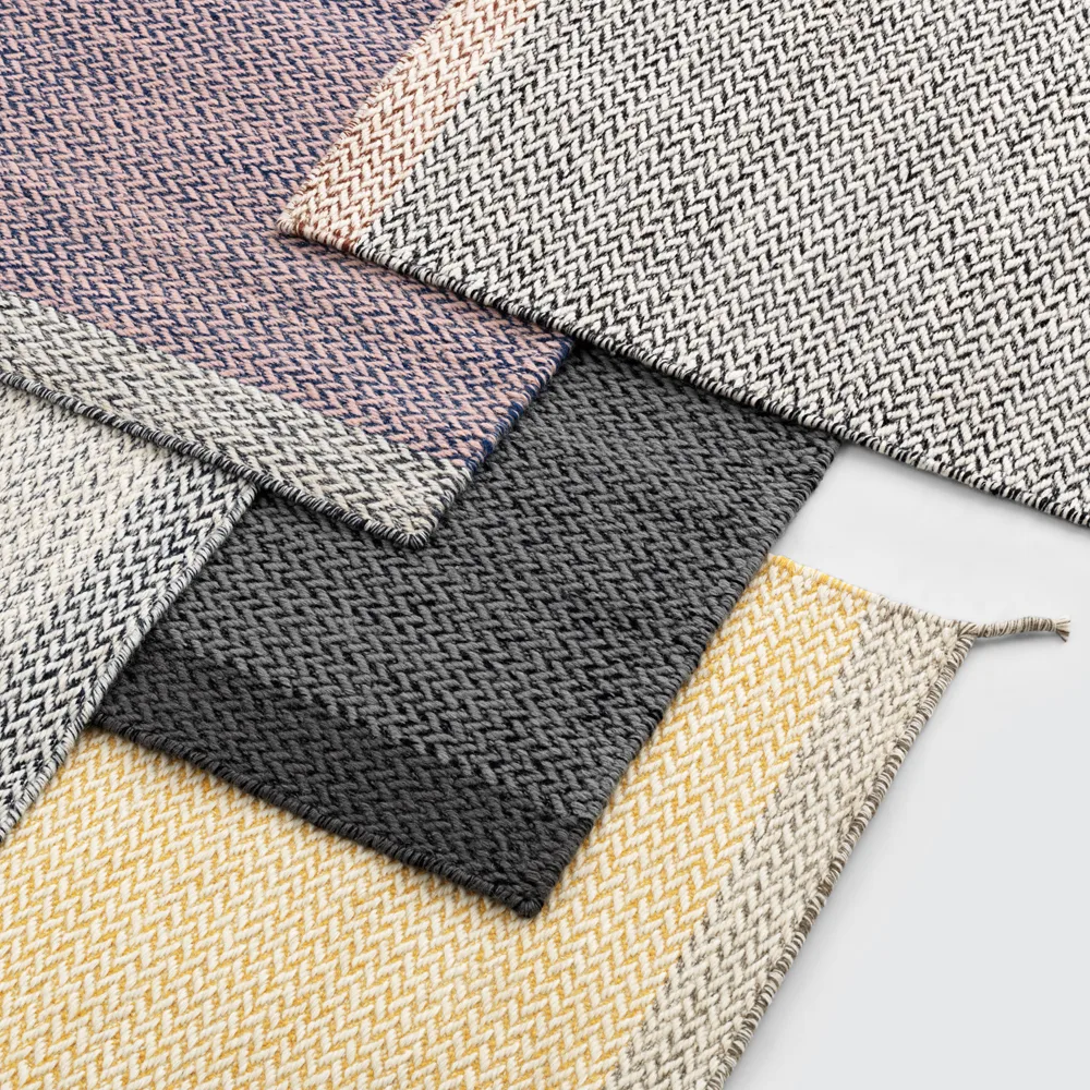 Ply wool rug 85x140 cm, yellow Muuto