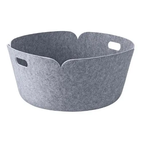 Restore storage basket round, Grey Muuto