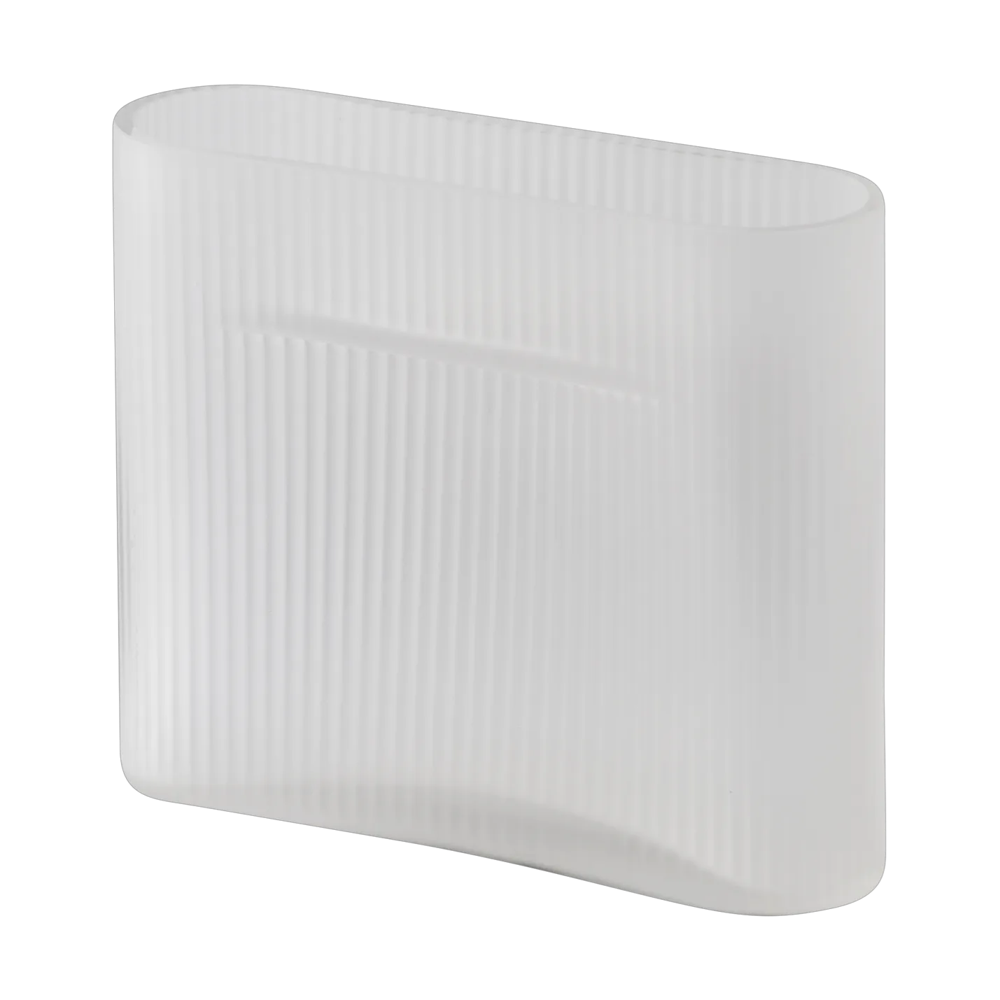 Ridge vase frosted glass 16,5 cm, White Muuto