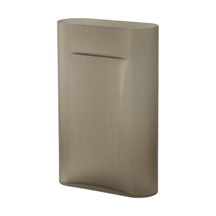 Ridge vase frosted glass 48,5 cm - Taupe - Muuto