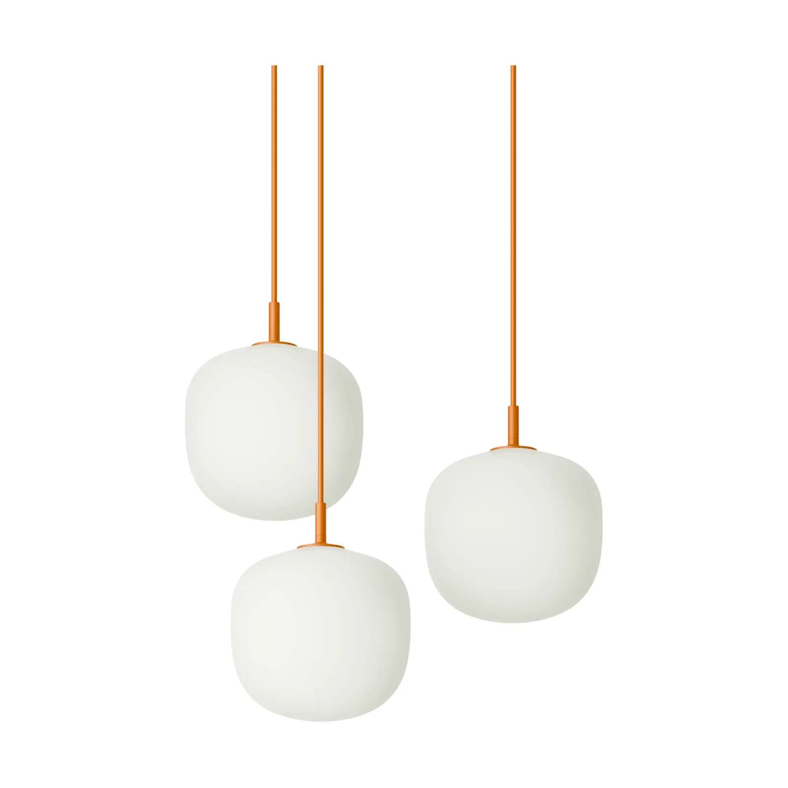 Rime Pendant Cluster 3 pendant lamp, Orange, Ø18 cm Muuto