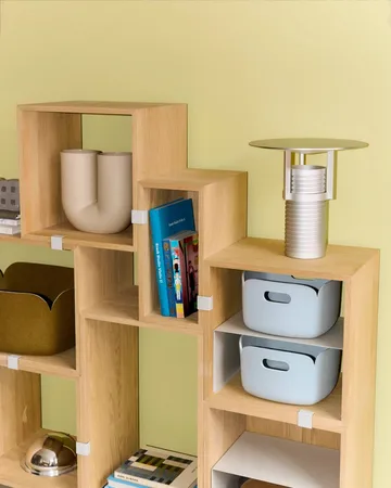 Stacked 2.0 shelving open, large - oak - Muuto
