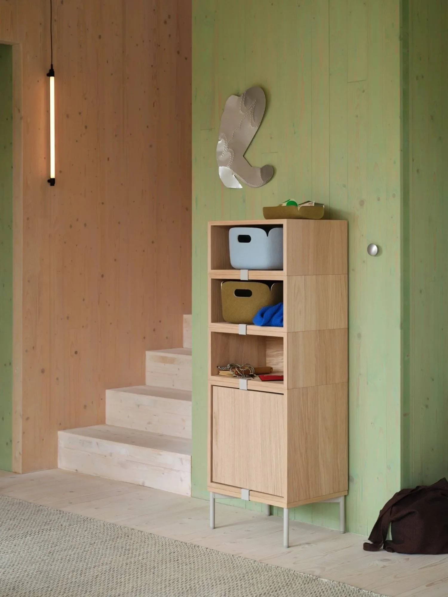 Stacked 2.0 shelving open, large, oak Muuto