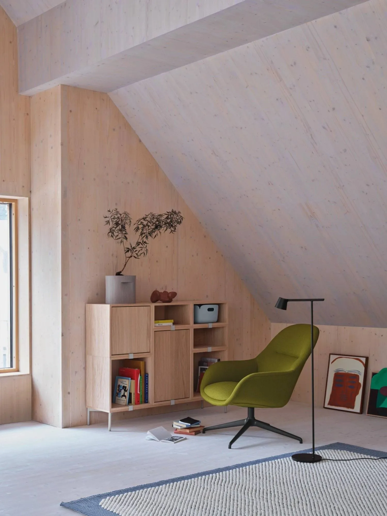 Stacked 2.0 shelving open, large, oak Muuto