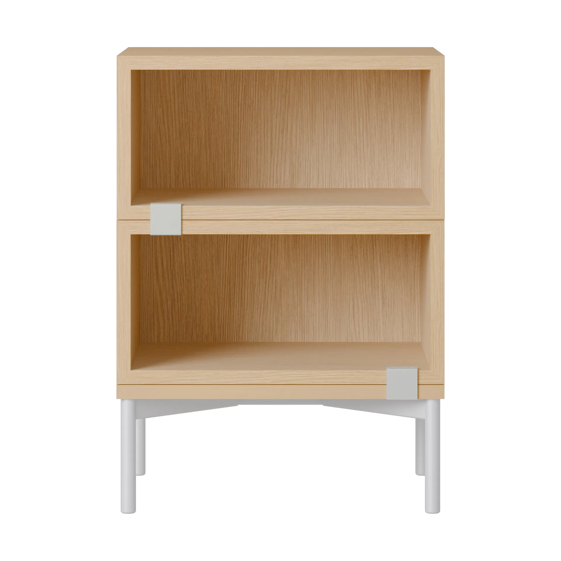 Stacked storage system bedside table configuration 1, Oak Muuto