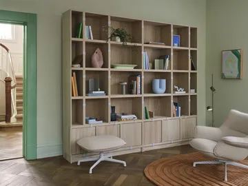Stacked storage system Bookcase Configuration 1 - Grey - Muuto