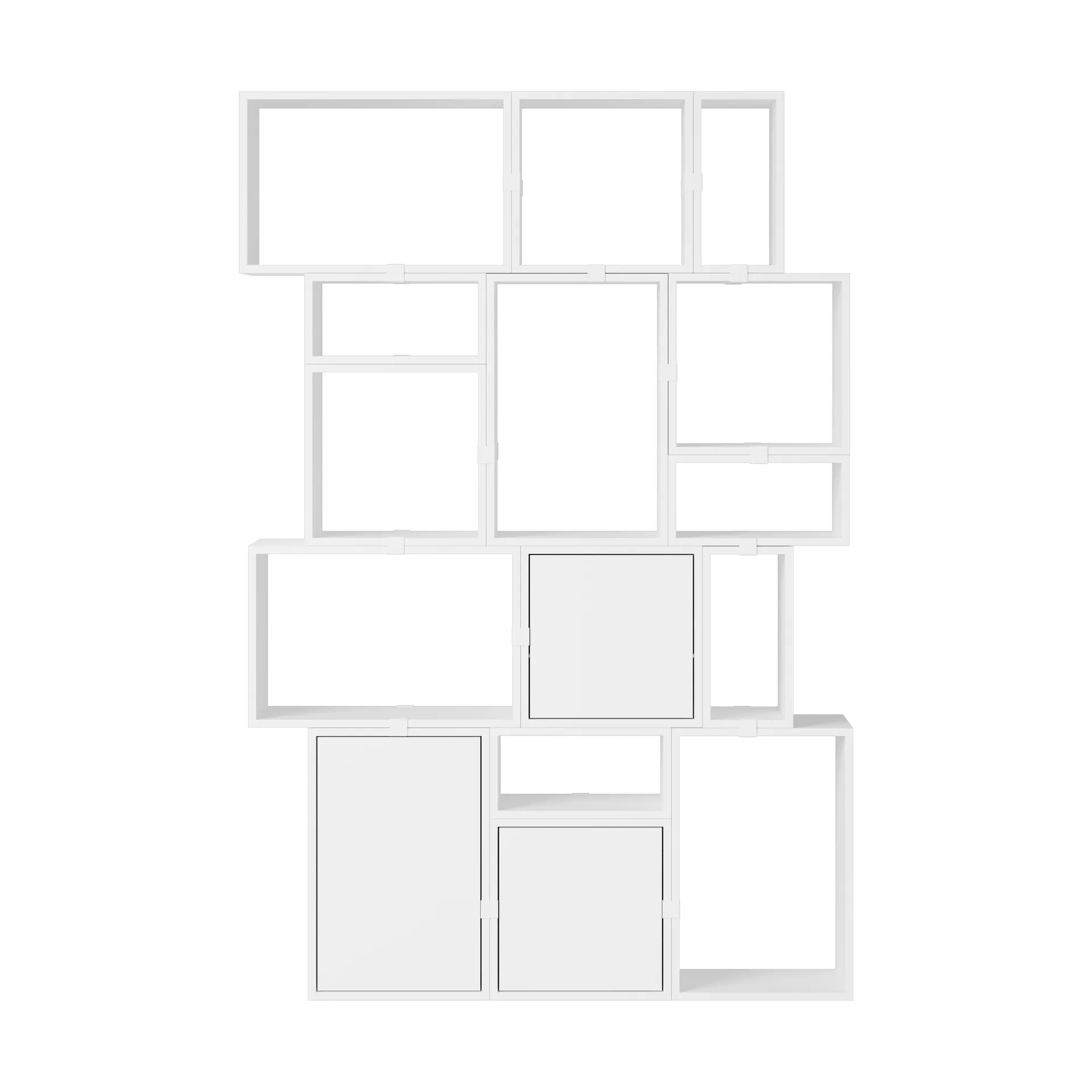 Stacked storage system bookcase configuration 2, White Muuto