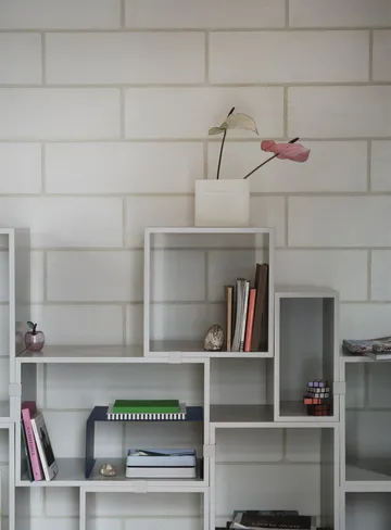 Stacked storage system bookcase configuration 3 - Brown green - Muuto