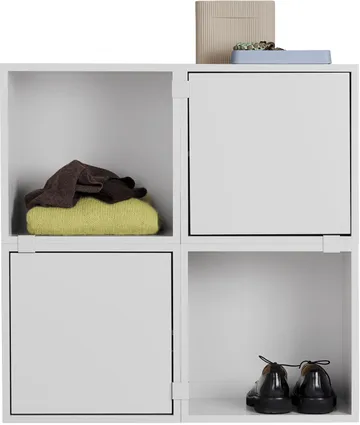 Stacked storage system hallway configuration 4 - Brown green - Muuto