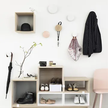 The Dots coat hooks, 5-pack - Creamy white - Muuto