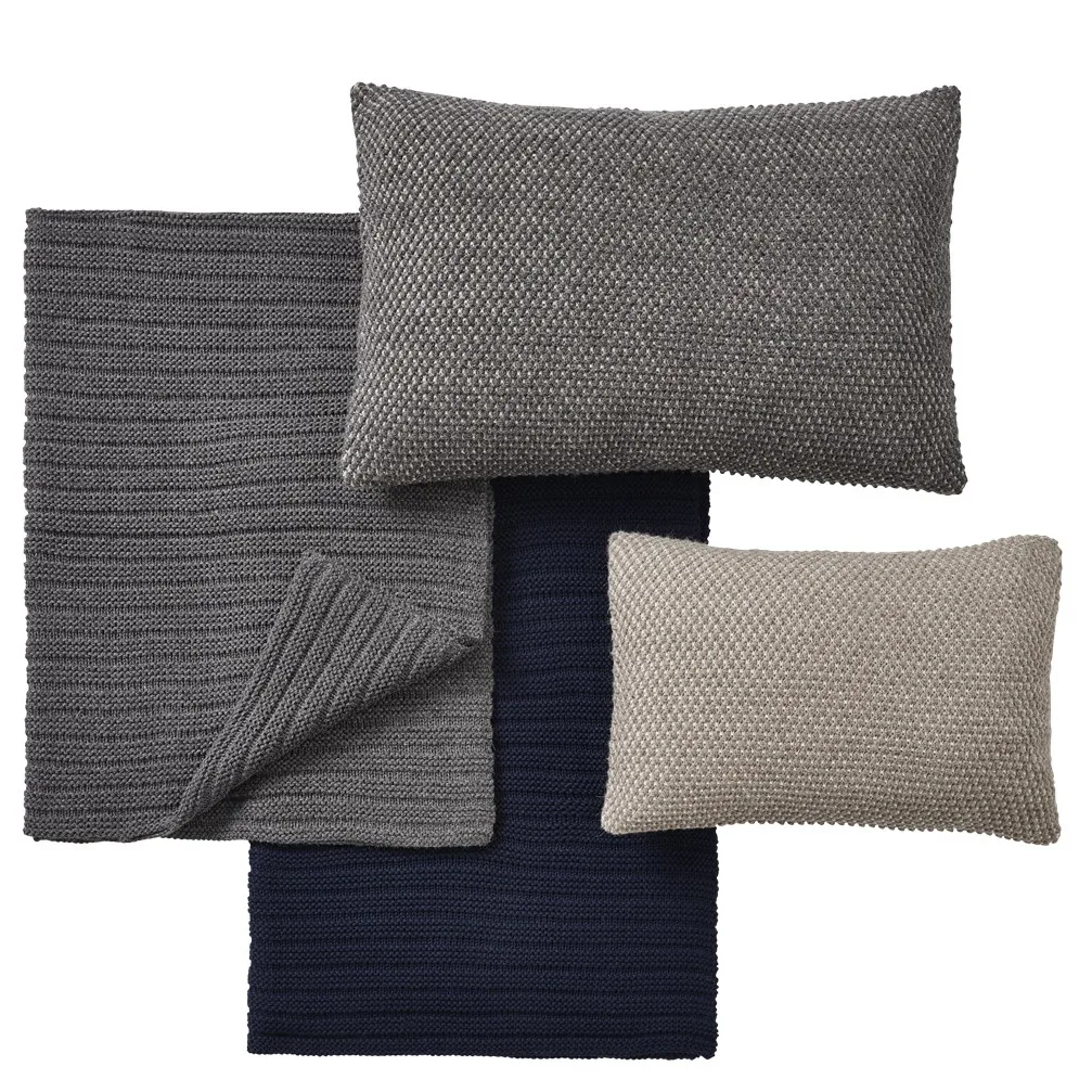 Twine cushion 50x80 cm, Dark grey Muuto