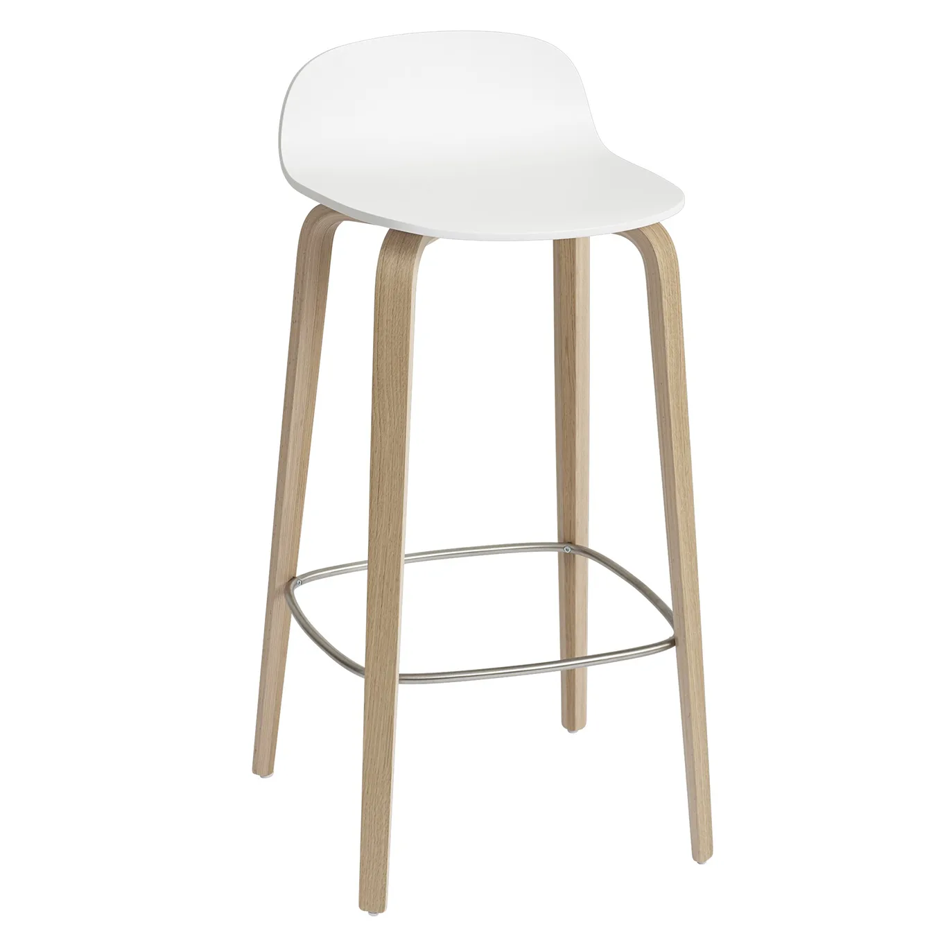 Visu barstool 75 cm, White-oak Muuto