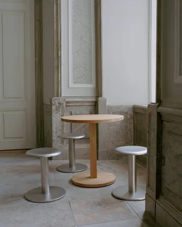 Coupe round stool - Stainless steel, Ø40x46 cm - New Works