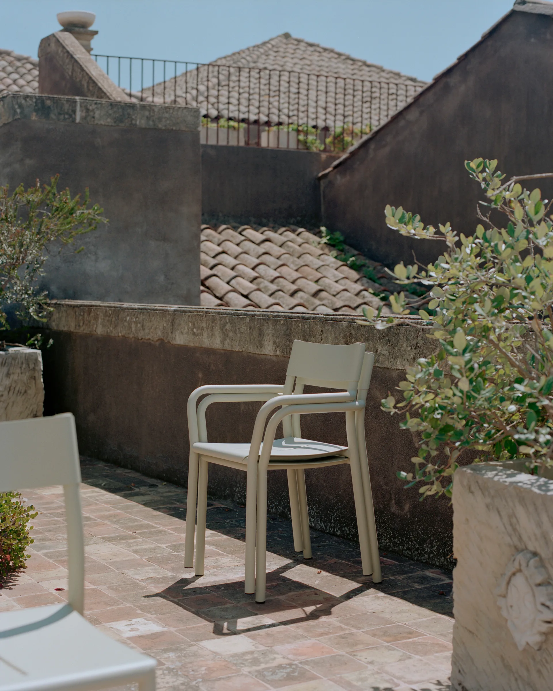 May Armchair Outdoor armchair, Light grey New Works
