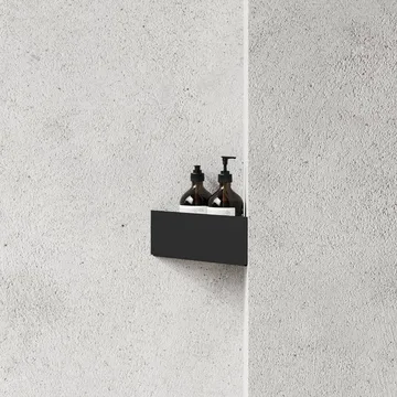 Nichba shower shelf - Black, corner - Nichba